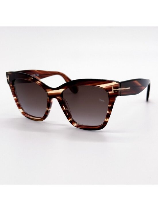 NEW TOM FORD ELVIRA SUNGLASSES TF1217 55T HAVANA/BROWN WOMEN EYEWEAR FT1217/S main image 7
